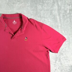 Disney Parks Mens Polo Shirt Mickey Mouse Embroidered Pink XXL